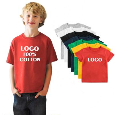 China Custom Heat Transfer Anti-Shrink Printing Organic Cotton T-Shirt Kids Printed for sale