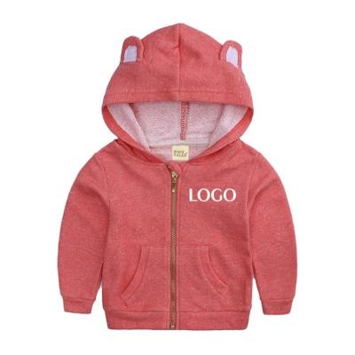 China 2022 Customs Logo Zipper Girls Hoodies Kids Anti-Shrink Hoodie Shirt For Girl Outdoor Clothing Tops for sale