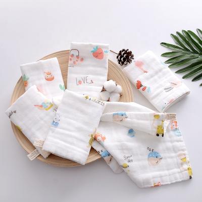 China FuZhong Soft Sustainable Washable Cotton Baby Small Square 100% Towel For Infants And Toddlers for sale