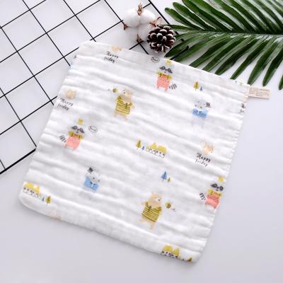 China Wholesale Sustainable Washable Natural Baby Soft 100% Cotton Square Towel For Infants And Toddlers for sale