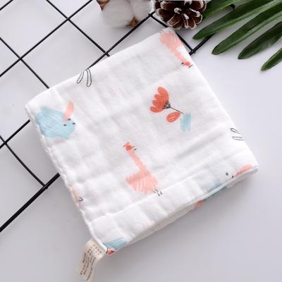 China 6 Sustainable Layers 100% Cotton Graze Cotton Soft Newborn Baby Muslin Sheer Square Towel for sale