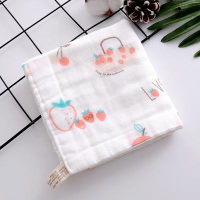 China Viable Fuzhong Embroidered Newborn Microfiber 100% Cotton Pure Square Baby Towel Super Soft for sale