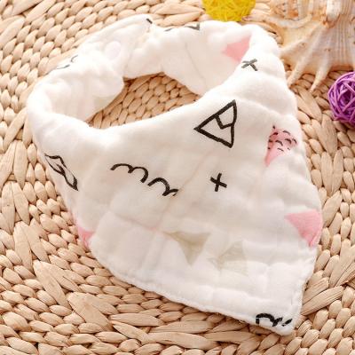 China Wholesale BPA Free Baby Feeding Pure Cotton Bib Solid Color Muslin Saliva Towel for sale