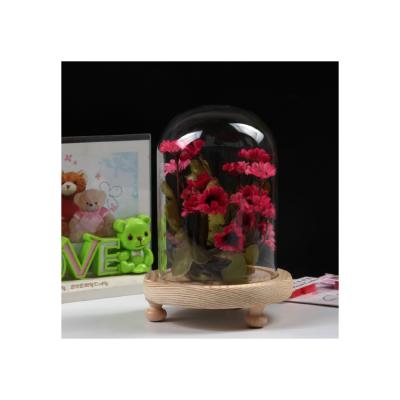 China China Manufacturer Factory Price China Mounted Glass Love Gift Cover Flower for sale