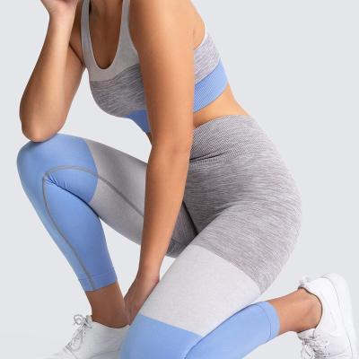 China 2021 Wholesale Breathable Seamless Fatos Shaping Suits Media Woman Sexy Butt Lift Leggings Set Fitness And Yoga Wear Fitness for sale