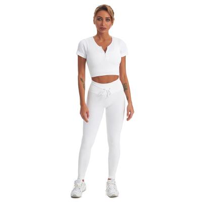 China Support Breathable Custom Design Tummy Control Sexy Suits Sport Shirt Top Pant Set From Experienced Manufacturer Fitness And Yoga Wear for sale