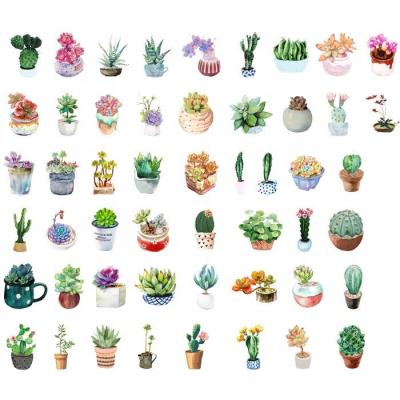 China Plants Decorative Succulent Series Style Flesh Sticker Manual Special Shaped Decorative Sealing Stickers for sale