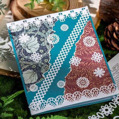 China Creative Vintage Europe Lace Package Album Background Decoration Paper To Hollow Material Paper Pattern for sale