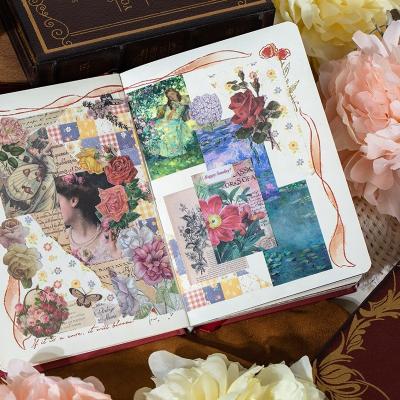 China Europe 100 Covers Literary Vintage Mini Magazine Phone Case Handbook Decoration Background Craft Package 8 Styles for sale