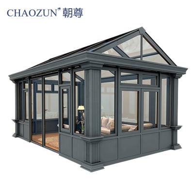 China Modern Aluminum Customized Sunroom For Glass Houses Garden for sale