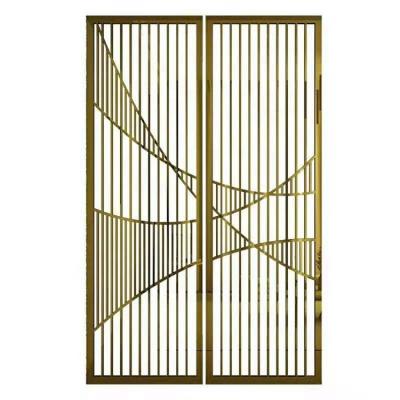 China Modern Stainless Steel Screen Partition Cavity Carving Light Luxury Simple Living Room Porch Hotel for sale