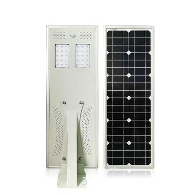 China HAOPAI ROAD 15W-120W All-in-One/Integrated Outdoor LED Lighting Solar Street Light with Mono Solar Panel for sale