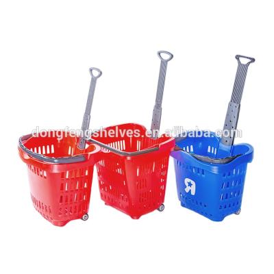 China Supermarket Cart Cheap Design Plastic Supermarket Shopping Cart for sale