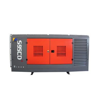 China Feida S95cd Screw Fixed Air Compressor Rock Drilling Machinery Small Machine KQZ200D Wheeled Water Well Drilling Rig Rec for sale