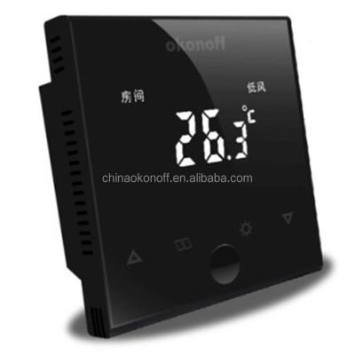 China X7-S-T touch screen RS485 room modbus 2 air conditioning hose fan coil FCU modern cold programmable thermostat for sale