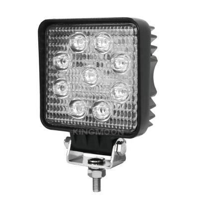 China 4 Inch Square Mini 27W LED Car Work Aluminum Housing Light For Tractor Farm Machinery R10 Approved 10-32v for sale