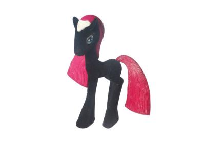 China OEM Funny Flocked Animal Toys , 5cm - 6cm Red Tail My Little Pony  Animals for sale