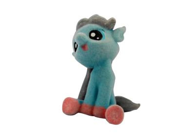 China Wry Neck Plastic Pony Animal , Male Figure Toys Black Hair On Ground for sale