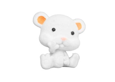 China White Color Plastic Bear Miniature Toys For 2 Inch Egg - Shaped Container for sale