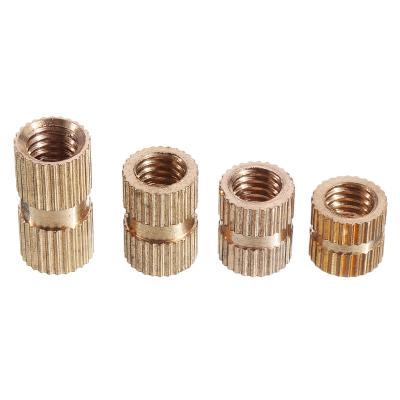 China Health Care M2 M3 M4 M5 M6 M8 Knurled Brass Heat Staking Brass Threaded Inserts Insert Nut For Injection Molding for sale