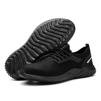 China Black Steel Toe Slip On Shoe Safety Shoes Men Anti-slip Rubber Toe Sensational Anti-Puncture Breathable Work Safety Shoes for sale