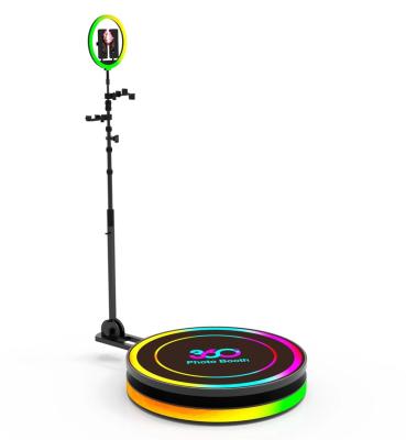 China 115cm Portable Manual Automatic Led Ring Light Camera Rotating Photobooth 4 People iPad Selfie 360 ​​Rotation Photo Booth 68CM/80CM/110CM/115cm for sale