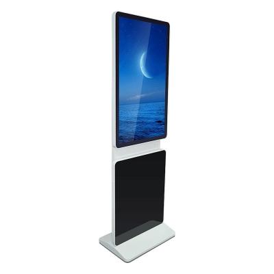 China 55 Inch Indoor Vertical Interactive Digital Signage Display LCD Touch Screen Floor Stand Advertising Kiosk for sale