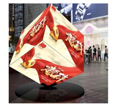 China SDK Wifi 4G App Control 3D Screen P2.5 P3 P4 LED Sign Magic Cube Full Color Retail LED Display for sale