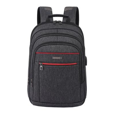 China With USB Fashion Men's Business Backpacks Large Capacity Male Waterproof Laptop Backpacks With USB College School Bag Polyester Travel Bags for sale