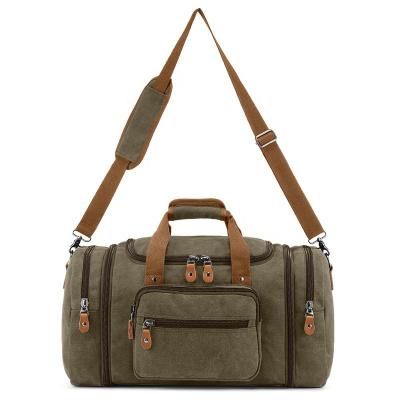 China New Vintage Large Capacity Hotsale Portable Duffel Bag Washed Canvas Travel Expandable Waterproof Bag For Weekend Men Handbags for sale