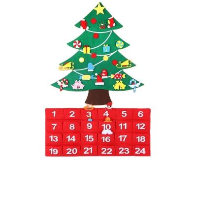 China Other Cloth 2023 Home Decor Christmas Tree Countdown Felt Arrival Hot Selling Calendar for sale