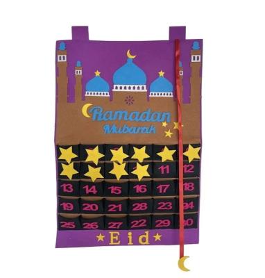 China 2023 Festival Decoration Factory Wholesale Wall Hanging Decoration Countdown Calendar Ramadan Decor for sale