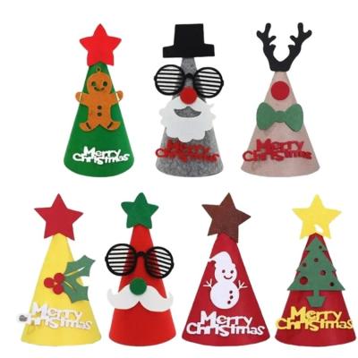 China 2023 Wholesales Eco-Friendly Custom Holiday Party Dress Felt Christmas Hats Decoration Supplies for sale