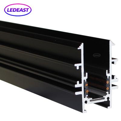 China Thick Material LEDEAST TSMD Trimless Recessed Low Voltage 48VDC Aluminum Track Rail For Indoor Magnetic Track System for sale