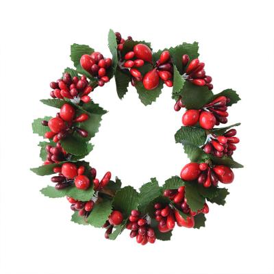 China Custom Beautiful Fashion Wreath Christmas Decorations Mini Iron And Foam Artificial Christmas Wreath for sale