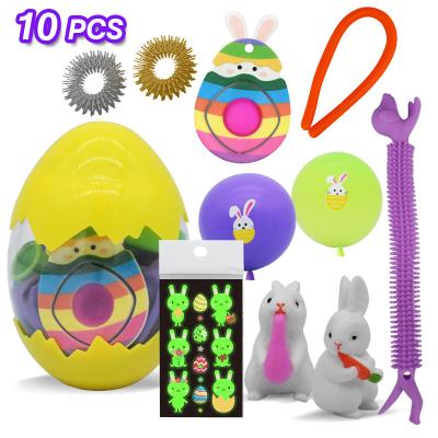 China Liberation Effort 2022 Filled Mini Toys Capsules Diy Plastic Decoration Painting Kit Bunny Gift Easter Egg for sale