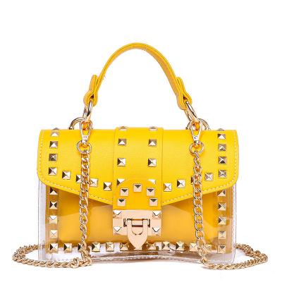 China Women's Hot Sale Summer Rivet Ladies Designer Bags Tote Handbags 2021 Fashion Bags For Ladies Girls for sale