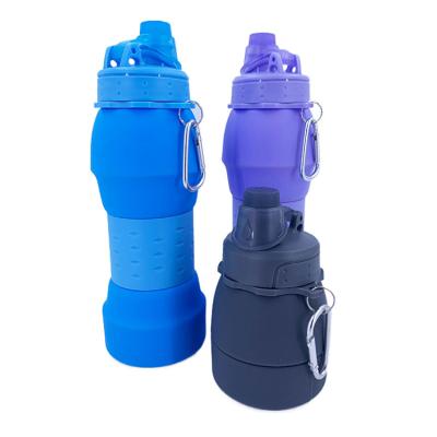 China High Quality Stocked Collapsible Collapsible Collapsible Water Bottle 600ml Bottle Silicone Drinks Bottle For Outdoor for sale