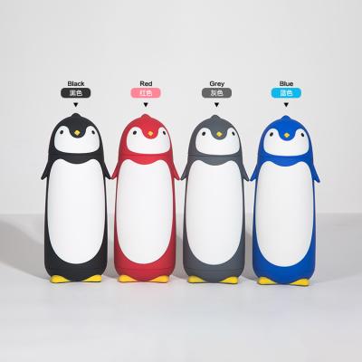 China Viable Shape Creative Glass Water Bottle Cute Penguin Water Bottle for sale