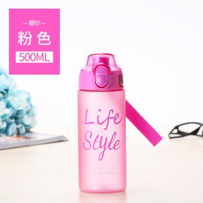 China Fashion Food Grade PP 500ml Plastic Sport Drink Sustainable Water Bottle Motivational Water Bottle for sale