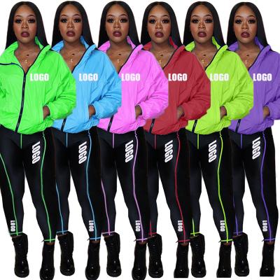 China Custom Logo QUICK DRY For Jacket Woman Winter Wear Women Sets Clothing Fashion Pants Set Fall 2021 Women Two Piece Clothes for sale