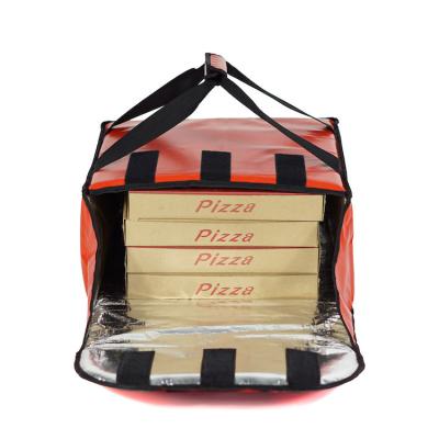 China Waterproof magic sticker carry cooler pizza bag restaurant food delivery bag waterproof insulated thermal bike bag for sale