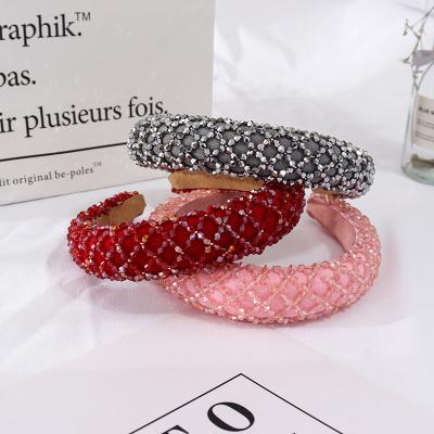 China Headbands For Women Luxury Hair Accessories Wholesale Women Hair Band Fashion Colorful Rhinestone Beaded Headbands For Women Luxury for sale