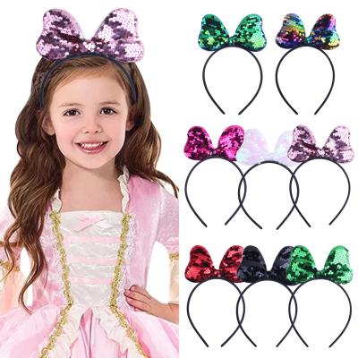 China Children hangers hair accessories 2021 wholesale children's hair band sequined cute children hangers hair accessories for sale