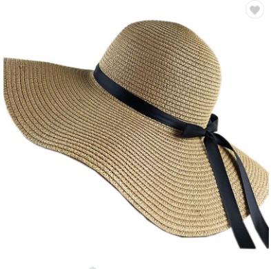 China Summer Straw Hat Women Men Summer Foldable Straw Hats Wide Brim Women Beach Hat Bowknot for sale