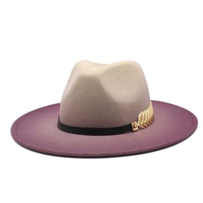 China Vintage Wool Felt Hat Women Wide Brim Jazz Hat Women Men Felt Trilby Women Wide Brim Ladies Felt Brim Felt Floppy Hat for sale