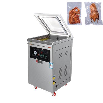 China Semi Automatic Chicken Meat Food Single Chamber Dry Nitrogen Gas Vacuum Rinser Packing Machine for sale