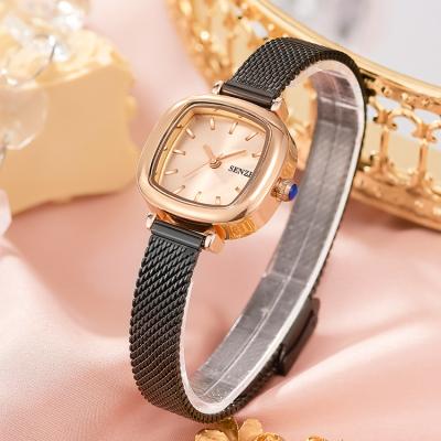 China Water Resistant SKYSEED Simple Band Quartz Watch Small Size Alloy Square Dial Watches Ladies Wrist Watch Damenuhr for sale