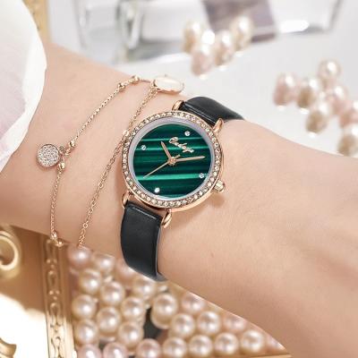 China Green Special Dial Water Resistant Design SKYSEED Waterproof Exquisite Women's Clock Wristwatches for sale