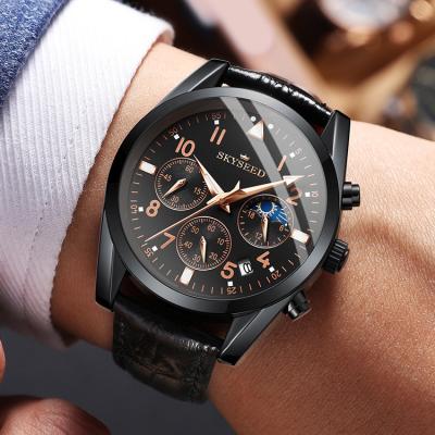 China Creative design men's multifunctional watch SKYSEED 30 automatic date meters waterproof alloy quartz wristwatch for sale